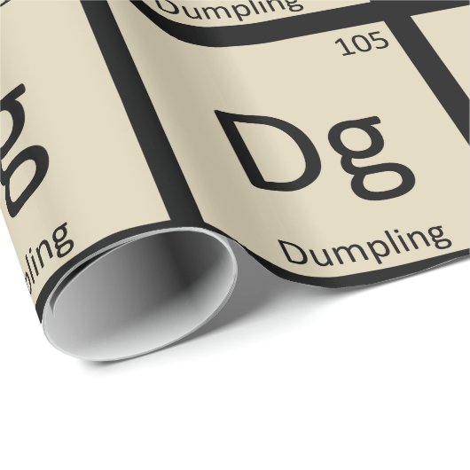 Dg - Dumpling Appetizer Chemie Periodische Tabelle Geschenkpapier (Rolleneckpunkt)