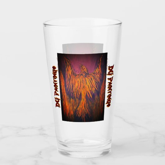 DG Gemälde Feuerphoenix Glas (Vorderseite)