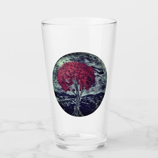 DG-Gemälde Karmesinrote Blätter Glas (Vorderseite)