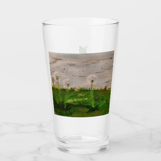 DG-Gemälde Löwenzahnfeld Glas (Vorderseite)