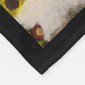 DG Gemälde Mystische Sonnenblumen mit Gnome Fleecedecke (Ecke)