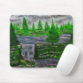 DG-Gemälde Pine Meadow Wasserfall Mousepad (Mit Mouse)