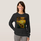 DG-Gemälde Sonnenblumenfelder  T-Shirt (Vorne ganz)