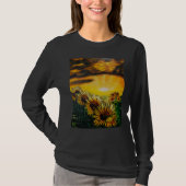 DG-Gemälde Sonnenblumenfelder  T-Shirt (Vorderseite)