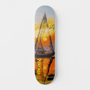 DG-Gemälde Sonnenuntergang Segel Skateboard