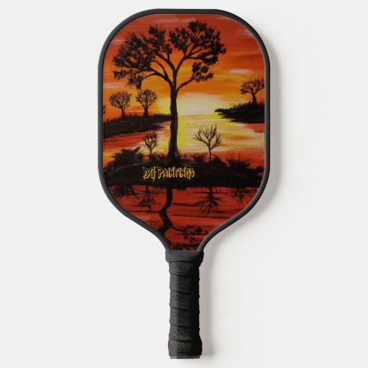 DG-Gemälde Sonnenuntergangsreflexion Pickleball Schläger (Vorderseite)