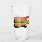 DG-Gemälde Sunset Lake Gitarre Glas (Vorderseite)