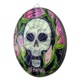 DG-Gemälde Totenkopf-Blume  Dartscheibe (Vorderseite rechts)