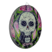 DG-Gemälde Totenkopf-Blume  Dartscheibe (Vorderseite Links)