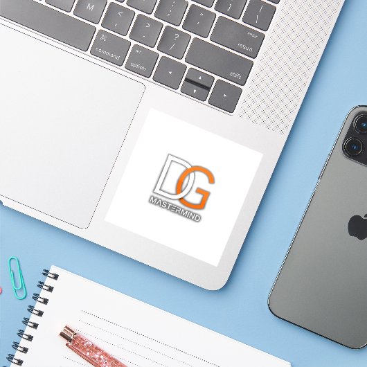 DG Mastermind Stickers - Baugrößen Aufkleber (Laptop mit iPhone)