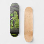 DG Paintings Grüner Schnitter Skateboard (Vorderseite)