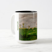 DG Paintings Löwenzahnfeld Zweifarbige Tasse (Vorderseite Links)