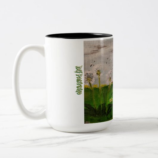 DG Paintings Löwenzahnfeld Zweifarbige Tasse (Links)