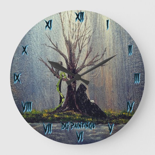 DG Paintings Ruhender Schnitter Große Wanduhr (Vorderseite)