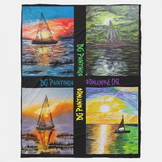 DG Paintings Segelbootdecke Fleecedecke (Vorderseite)