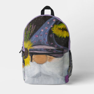 DG Paintings Sonnenblumen-Gnom (lila) Bedruckter Rucksack