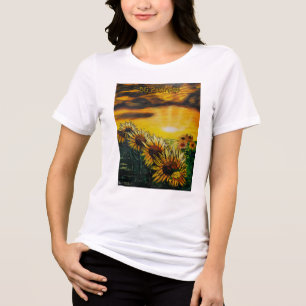 DG Paintings Sonnenblumenfelder T-Shirt Tri-Blend Shirt