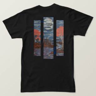 DG Paintings Sonnenuntergang / Vollmond Fluss T-Sh T-Shirt