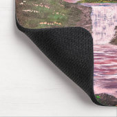 DG Paintings Sonnenuntergang Wiese Wasserfall Mousepad (Ecke)