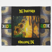 DG Paintings Sunflower Fields Blanket Fleecedecke (Vorderseite (Horizontal))