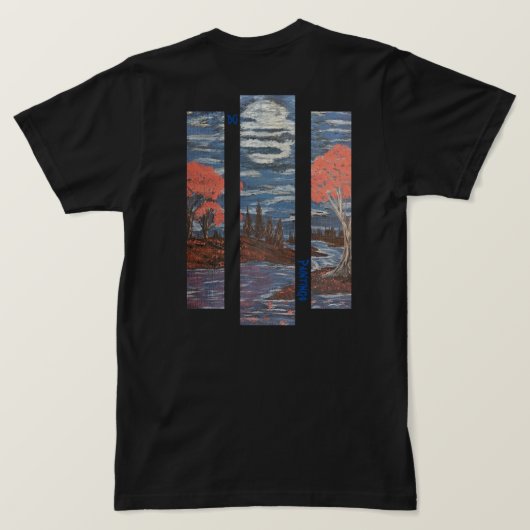 DG Paintings Sunset / Full Moon River T-Shirt (Design Rückseite)