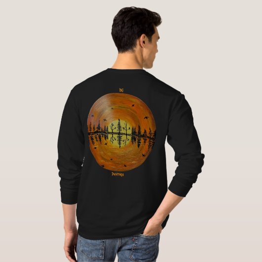 DG Paintings Sunset reflections long sleeve VER.2 T-Shirt (Schwarz voll)