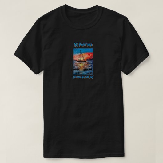 DG Paintings Sunset Sail Central Square NY shirt 2 (Design vorne)