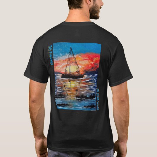 DG Paintings Sunset Sail Central Square NY shirt 2 (Rückseite)