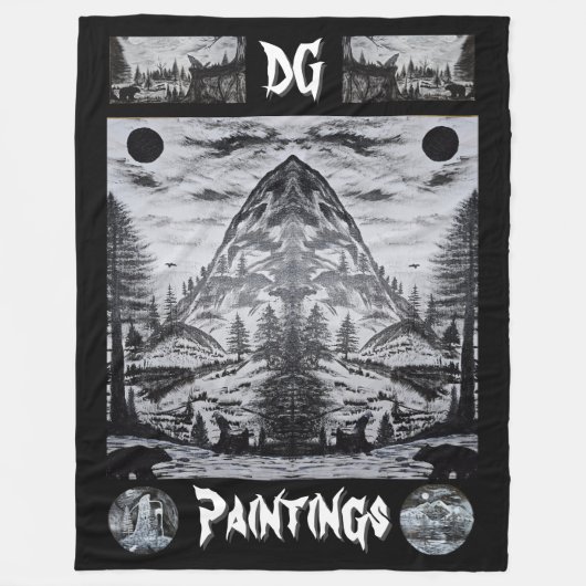 DG Paintings Wild Mountain Blanket Fleecedecke (Vorderseite)
