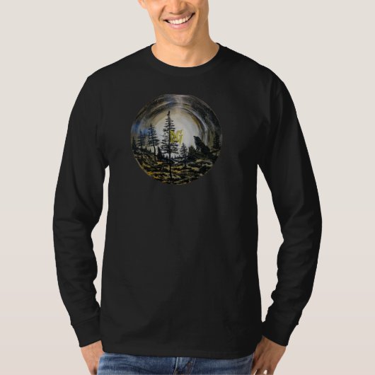 DG Paintings Wolf Moon T-Shirt (Vorderseite)
