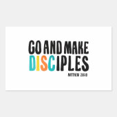 DGD "Go and Make Disciples"-Aufkleber Rechteckiger Aufkleber (Vorderseite)
