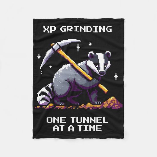 Dger Tunnel Pixel Gamer Stil  Fleecedecke (Vorderseite)