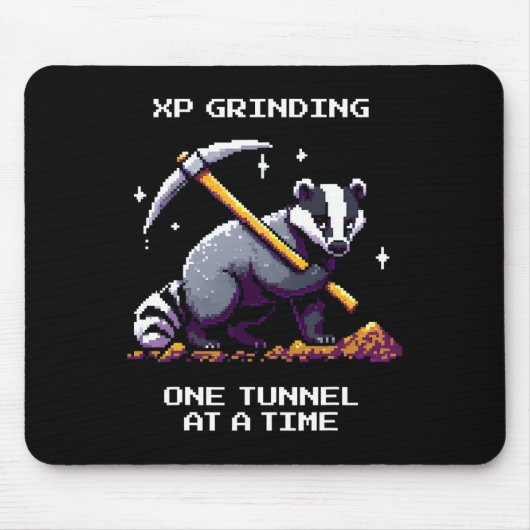 Dger-Tunnel-Pixel-Gamer-Stil  Mousepad (Vorne)