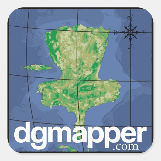 DGMapper.com Quadratischer Aufkleber (Vorderseite)