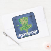DGMapper.com Quadratischer Aufkleber (Umschlag)