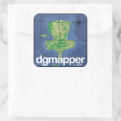 DGMapper.com Quadratischer Aufkleber (Tasche)