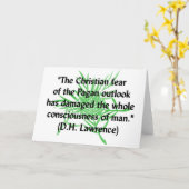 DH Lawrence Pagan Zitat Karte (Gelbe Blume)