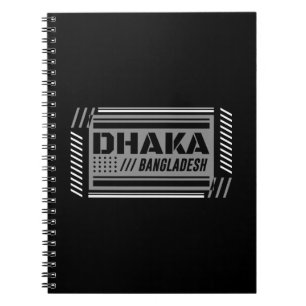 Dhaka Bangladesch Moderne Typografie Reise Design Notizblock