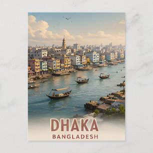 ✈️ Dhaka Bangladesch Reiseerinnerungen 🌆 Postkarte