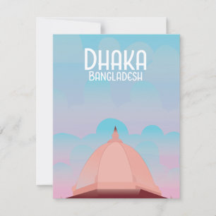 Dhaka Bangladesch Vintage-Reiseposter.