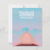 Dhaka Bangladesch Vintages Reiseplakat. (Rückseite)