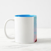 Dhaka Bangladesch Vintages Reiseplakat. Zweifarbige Tasse (Links)