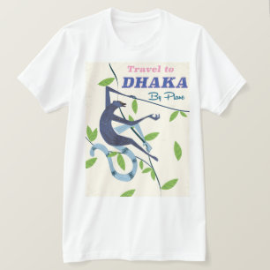 Dhaka, Bangladesch, Vintages Urlaubsplakat. T-Shirt