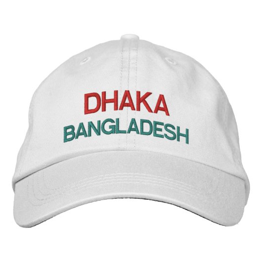Dhaka Bangladesh Emroidred Cap Bestickte Kappe (Vorderseite)