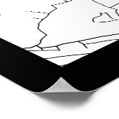 Dhaka Bangladesh Map Poster (Ecke)