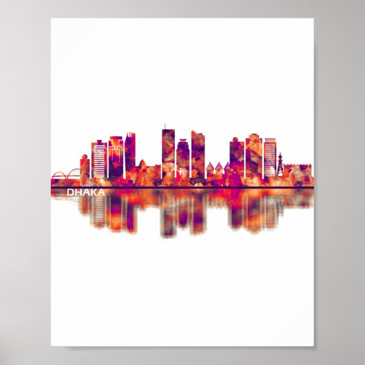 Dhaka Bangladesh Skyline Poster (Vorne)