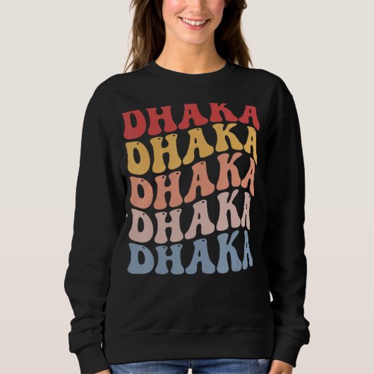 Dhaka City Groovy Retro Sweatshirt (Vorderseite)