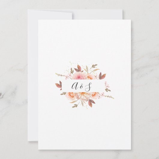 Dhalia & Rose Einladung Hochzeit (Rückseite)