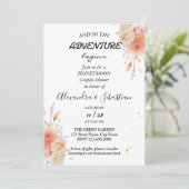 Dhalia & Rose Flitterwochen Dusche Einladung (Stehend Vorderseite)