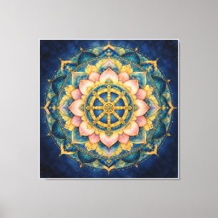 Dhamar Lotus Mandala Leinwanddruck